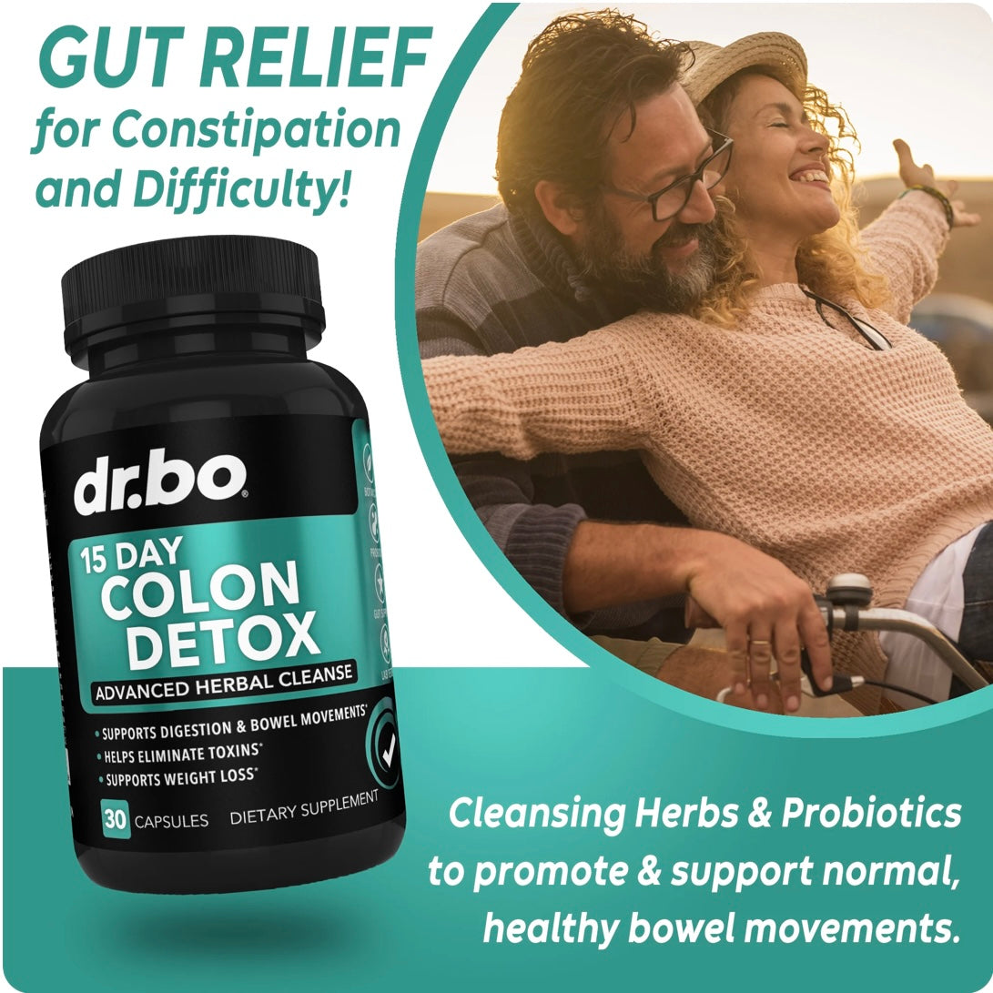 15-Day Colon Detox Cleanse | Natural Herbal Formula for Gut Health & Toxin Relief