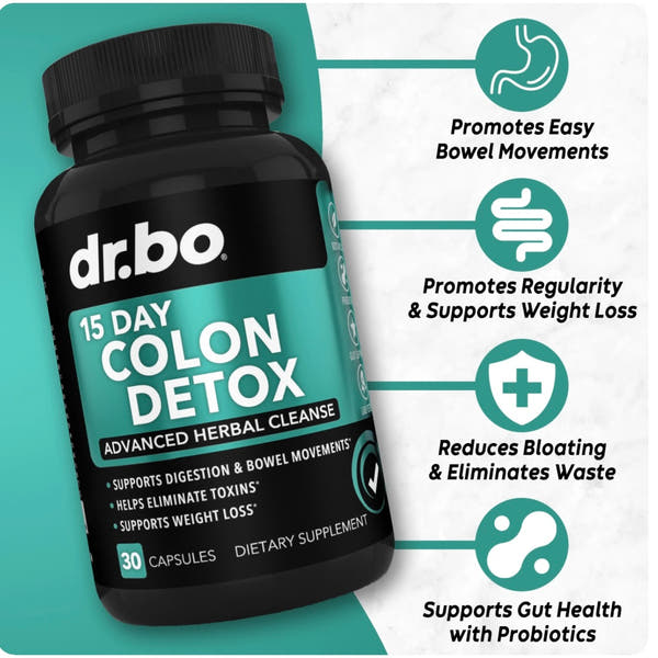 15-Day Colon Detox Cleanse | Natural Herbal Formula for Gut Health & Toxin Relief
